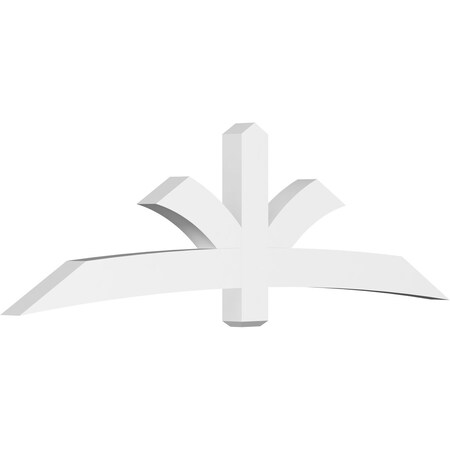 Ekena Millwork Davenport Architectural Grade PVC Gable Bracket, 96"W x 28"H x 4"D x 6"F, 7/12 Pitch GBP096X28X0406DAV00